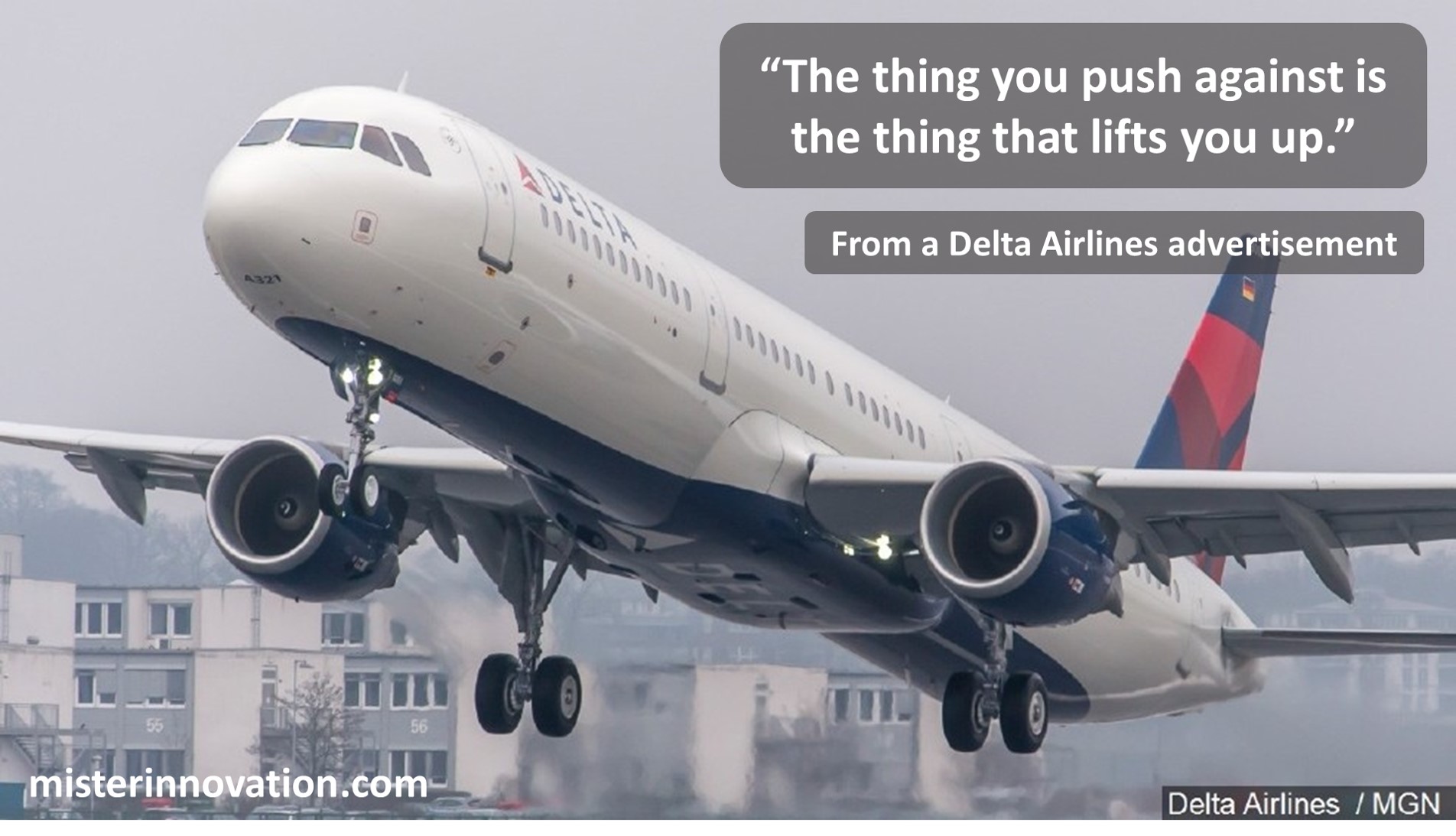 Delta Airlines the thing you push against