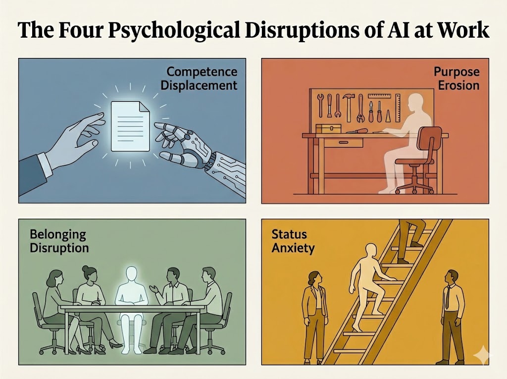 The Four Psychological Disruptions of AI at Work
