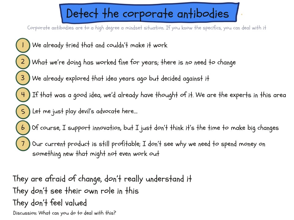 How to Defeat Corporate Antibodies