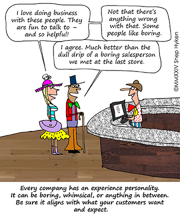 Shep Hyken Brand Experience Personality Cartoon