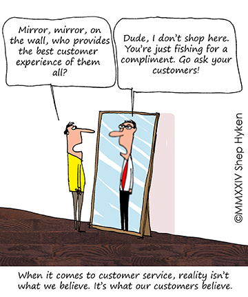 Customer Experience Reality Cartoon