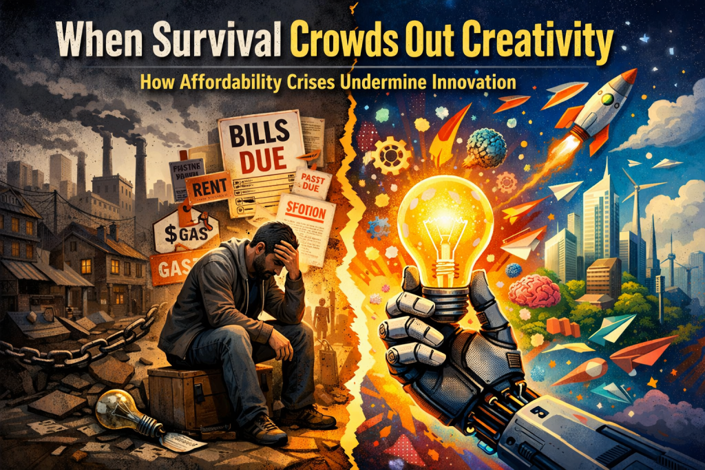 When Survival Crowds Out Creativity: How Affordability Crises Undermine Innovation