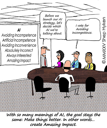 Beyond AI Shep Hyken Cartoon