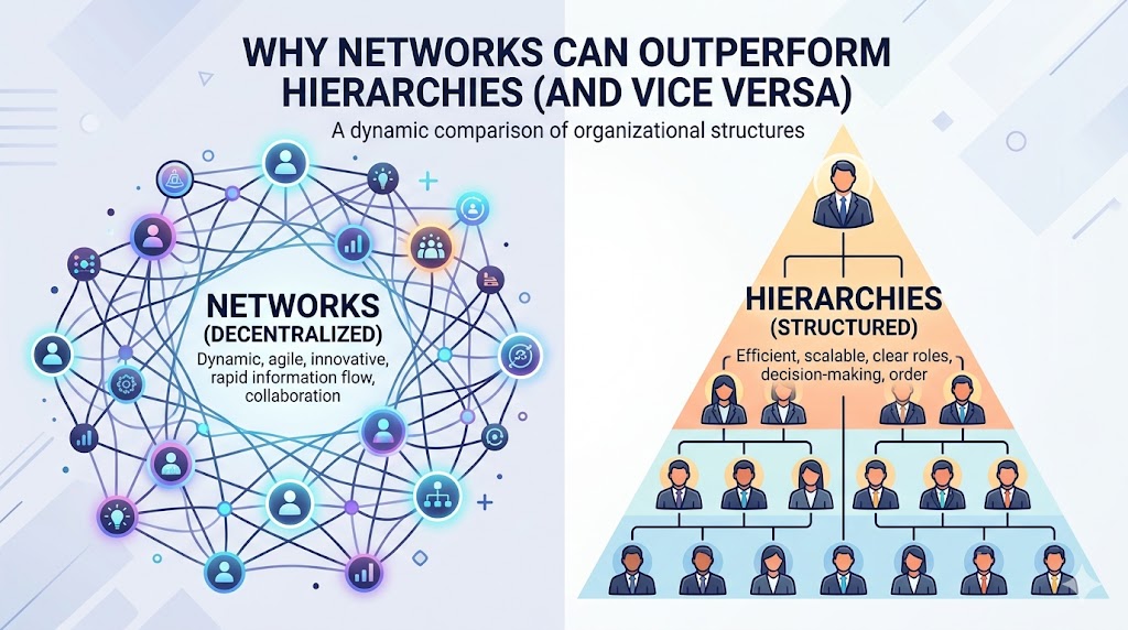 Why Networks Can Outperform Hierarchies