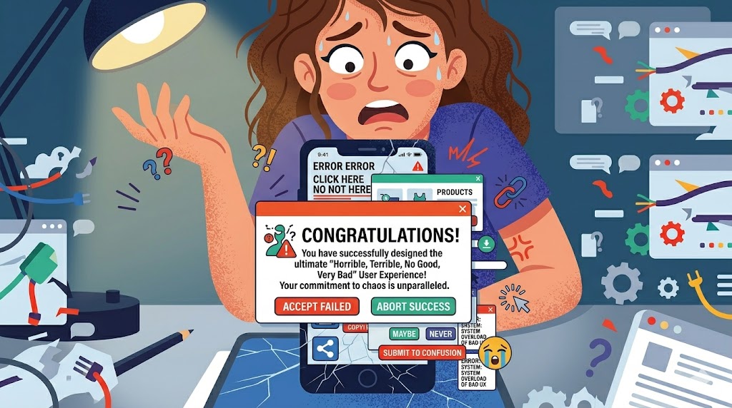 How to Design a Horrible, Terrible, No Good, Very Bad User Experience