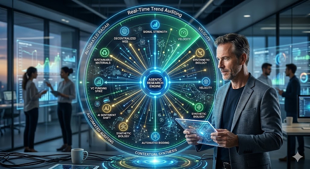 Leveraging Agentic Research Tools for Real-Time Trend Auditing