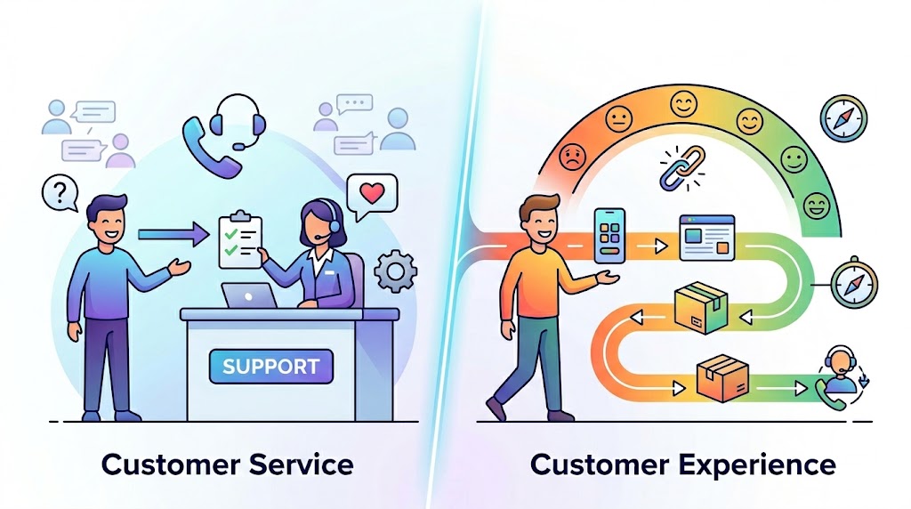 Customer Service vs Customer Experience
