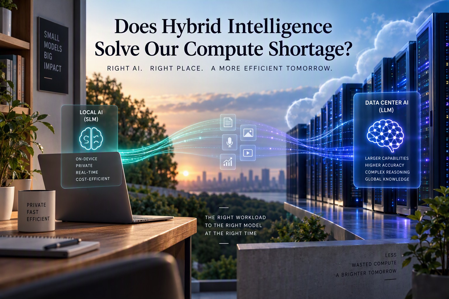Does Hybrid Intelligence Solve Our Compute Shortage?